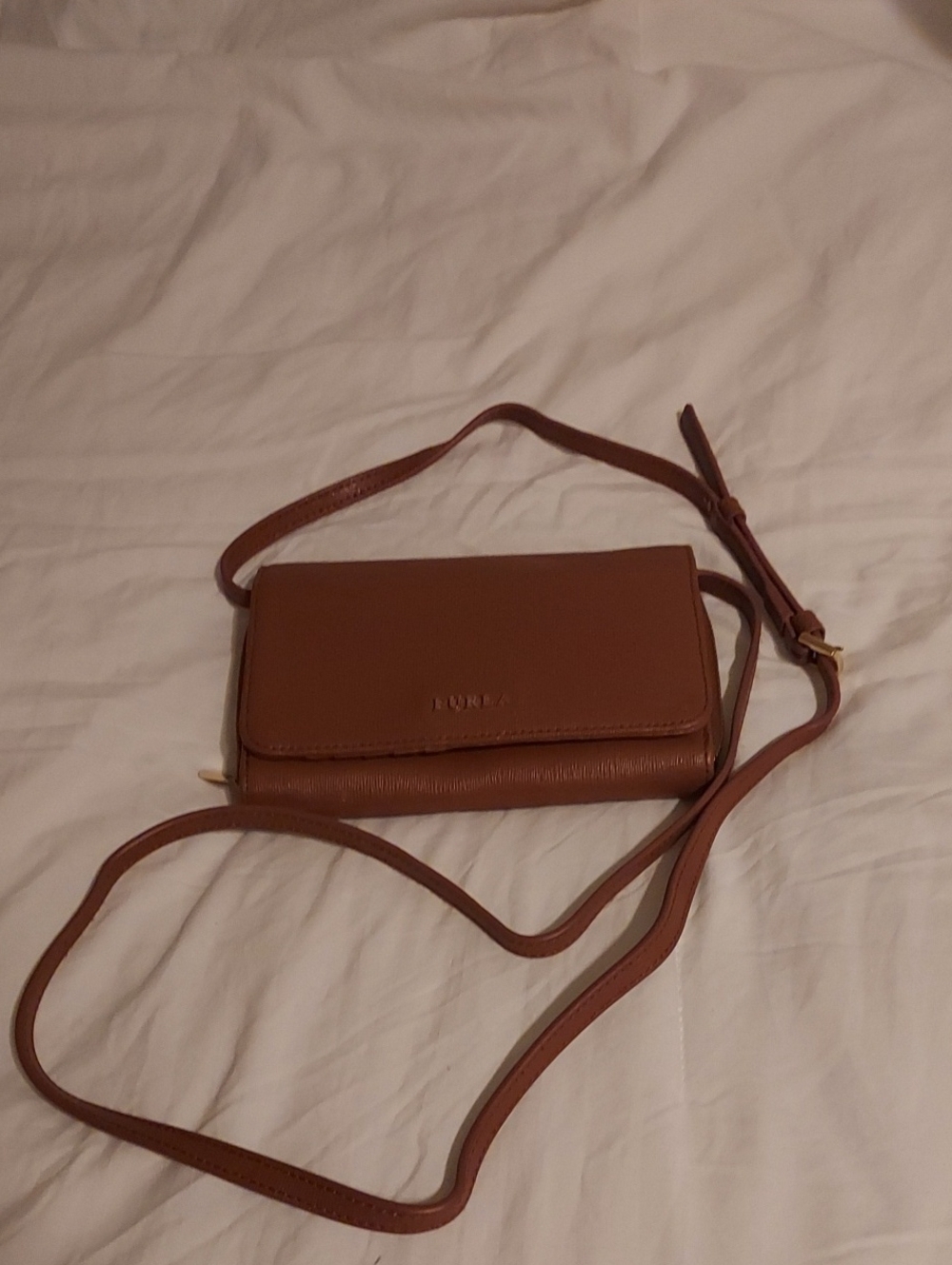 Furla Leather Flap Crossbody Wallet